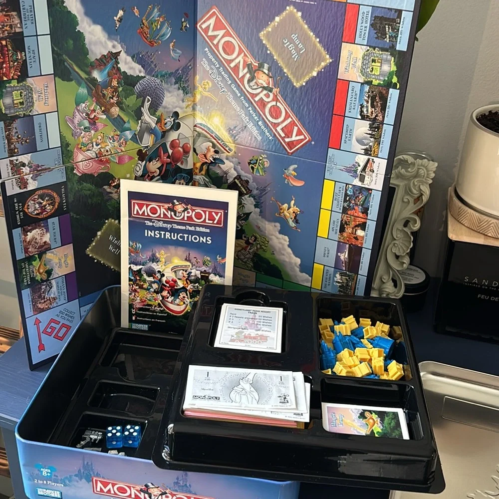Vintage 2002 DISNEY Theme Park Edition Monopoly Game